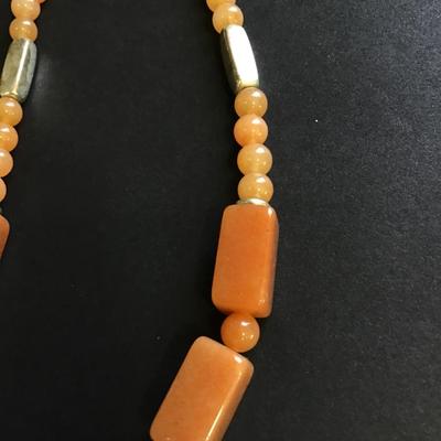 Vintage Carmel colored beaded necklace
