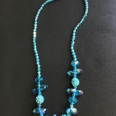 Pretty blue beaded necklace