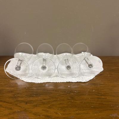 Set of 4 Small Clear Wine Glasses