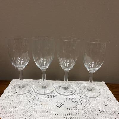 Set of 4 Small Clear Wine Glasses
