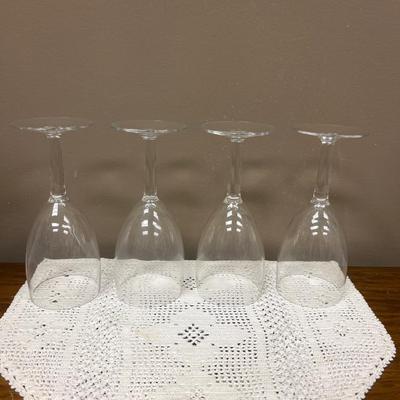 Set of 4 Small Clear Wine Glasses