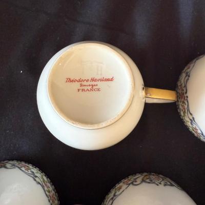 UPDATED Theodore Haviland Limoges Demitasse Cups with Saucers (FP-BM)