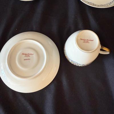 UPDATED Theodore Haviland Limoges Demitasse Cups with Saucers (FP-BM)