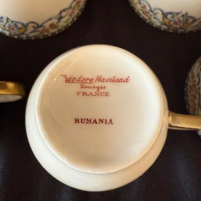 UPDATED Theodore Haviland Limoges Demitasse Cups with Saucers (FP-BM)