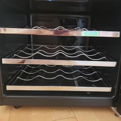 Wine Enthusiast 12 Bottle Refrigerator & Two Bamboo Racks (D-KD)