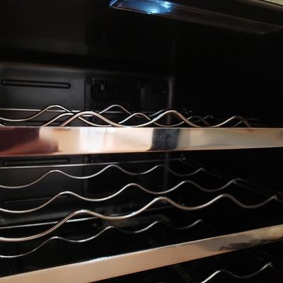 Wine Enthusiast 12 Bottle Refrigerator & Two Bamboo Racks (D-KD)