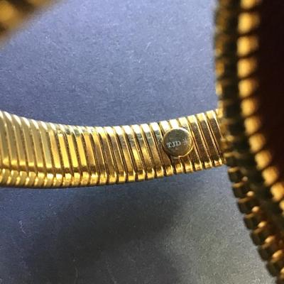 Gold tone trio stretch bracelet
