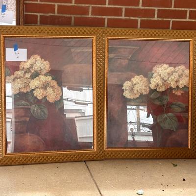 Mixed lot of Wall art - 2 Hydrangeas prints