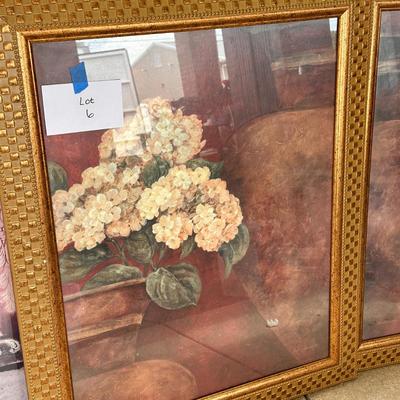 Mixed lot of Wall art - 2 Hydrangeas prints