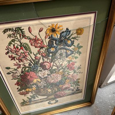 Mixed lot of Wall art - 3 prints one with damaged glass