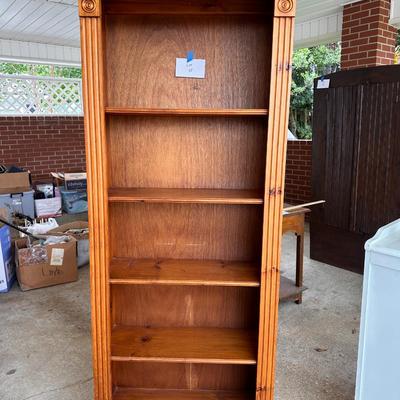 Solid wood book shelf with 5 shelves 30x78x12”