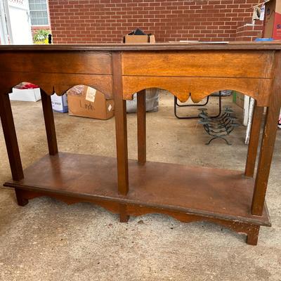 Custom made wood foyer or sofa table