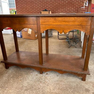 Custom made wood foyer or sofa table