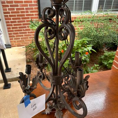 Small Chandelier with extra long cord 1 of 2