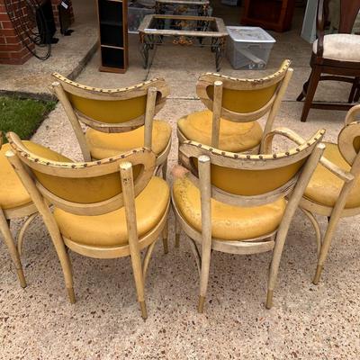 Lot of 6 mid century dining chairs