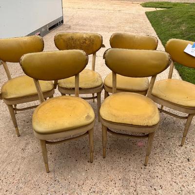 Lot of 6 mid century dining chairs