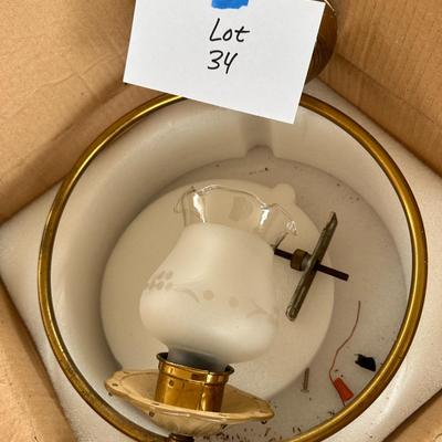 Vintage brass ceiling light fixture