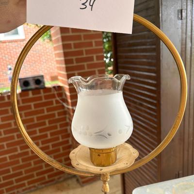 Vintage brass ceiling light fixture