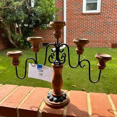 Wood and Iron candelabra
