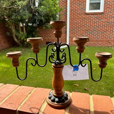 Wood and Iron candelabra