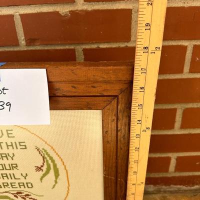 Our Daily Bread framed needlepoint