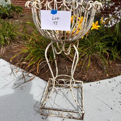 Antique iron planter