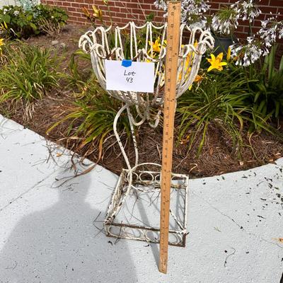 Antique iron planter
