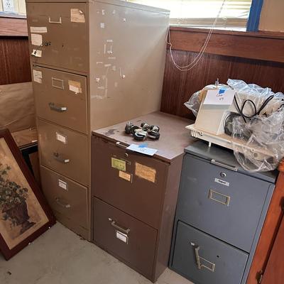 Lot of 3 filing cabinets