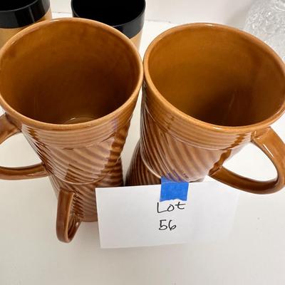 Lot of 4 WCL brown coffee mugs