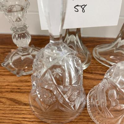 Mixed Crystal glass decorative items - Bell and candles