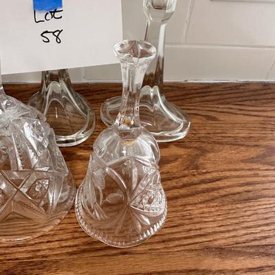 Mixed Crystal glass decorative items - Bell and candles