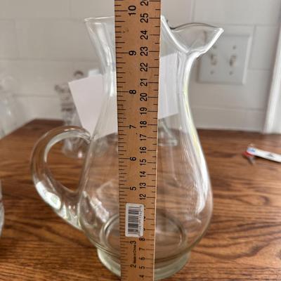 Glass tea or beverage pitcher