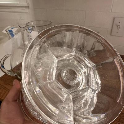 Crystal glass footed vase