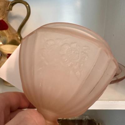 Pink depression glass lot of 2