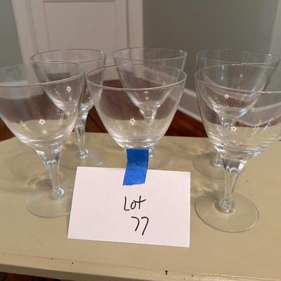 Set of 6 vintage Crystal drinking glasses