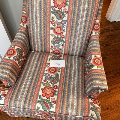 Chair 1 of 2 - Beautiful Custom Side chair with floral Motif
