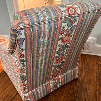 Chair 1 of 2 - Beautiful Custom Side chair with floral Motif