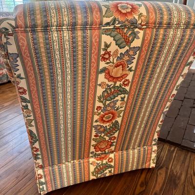 Chair 1 of 2 - Beautiful Custom Side chair with floral Motif