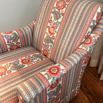 Chair 1 of 2 - Beautiful Custom Side chair with floral Motif