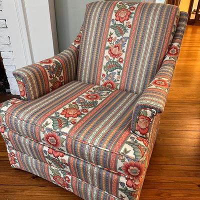 Chair 1 of 2 - Beautiful Custom Side chair with floral Motif