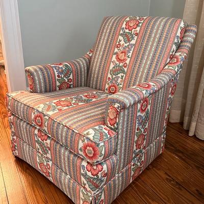 Chair 1 of 2 - Beautiful Custom Side chair with floral Motif