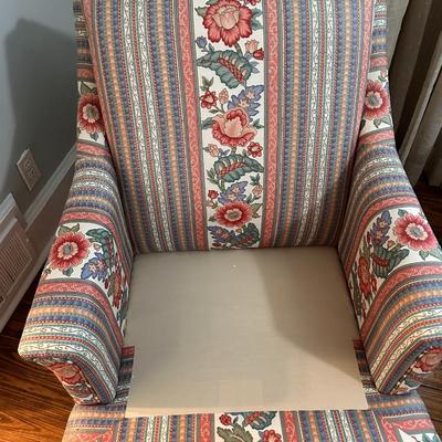Chair 1 of 2 - Beautiful Custom Side chair with floral Motif