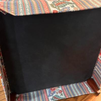 Chair 1 of 2 - Beautiful Custom Side chair with floral Motif