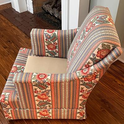 Chair 1 of 2 - Beautiful Custom Side chair with floral Motif