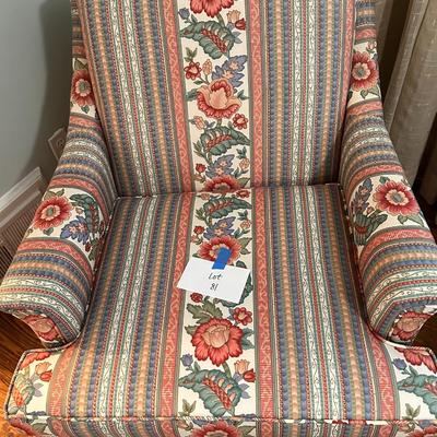 Chair 2 of 2 - Beautiful Custom Side chair with floral Motif