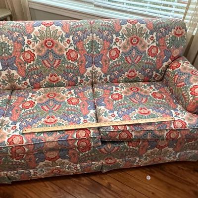 88” Custom upholstered floral sofa - Like New