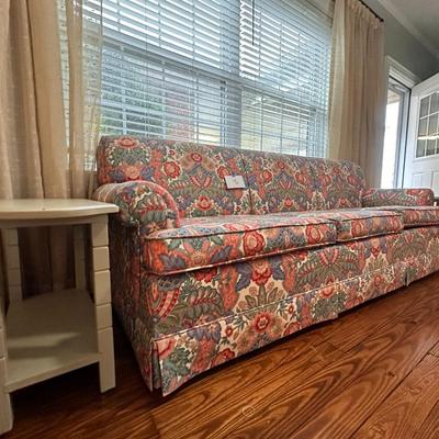 88” Custom upholstered floral sofa - Like New