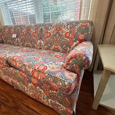 88” Custom upholstered floral sofa - Like New