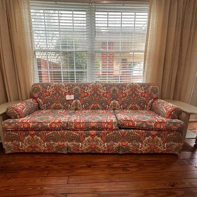 88” Custom upholstered floral sofa - Like New