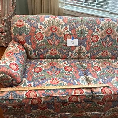 88” Custom upholstered floral sofa - Like New